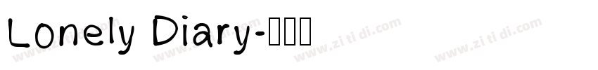 Lonely Diary字体转换